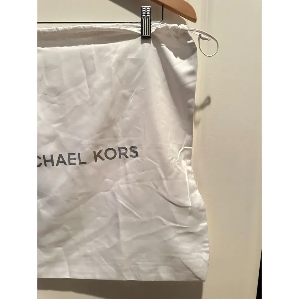 Michael Kors with Logo White Satin Drawstring Dust Bag 18x18